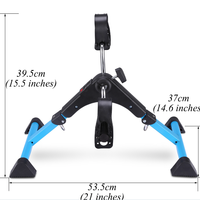 Mini vélo d'exercice pliable portable sous le bureau, équipement de rééducation des jambes et des bras, équipement de gym pour la maison
