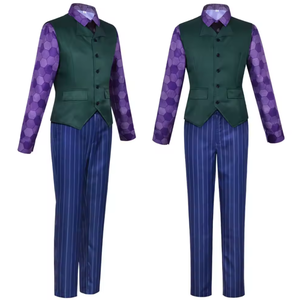 Costume de Clown d'Halloween Dark Knight Heath Ledger <span class=keywords><strong>Joker</strong></span> <span class=keywords><strong>Homme</strong></span> Costume Avec Costume Veste Cosplay - Product Image 6