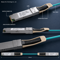 كابل بصري نشط سيسكو QSFP28 100G AOC3M بطول 3 أمتار عالي السرعة للاتصالات القصيرة بين مراكز البيانات لتطبيق TORE عالي الكثافة