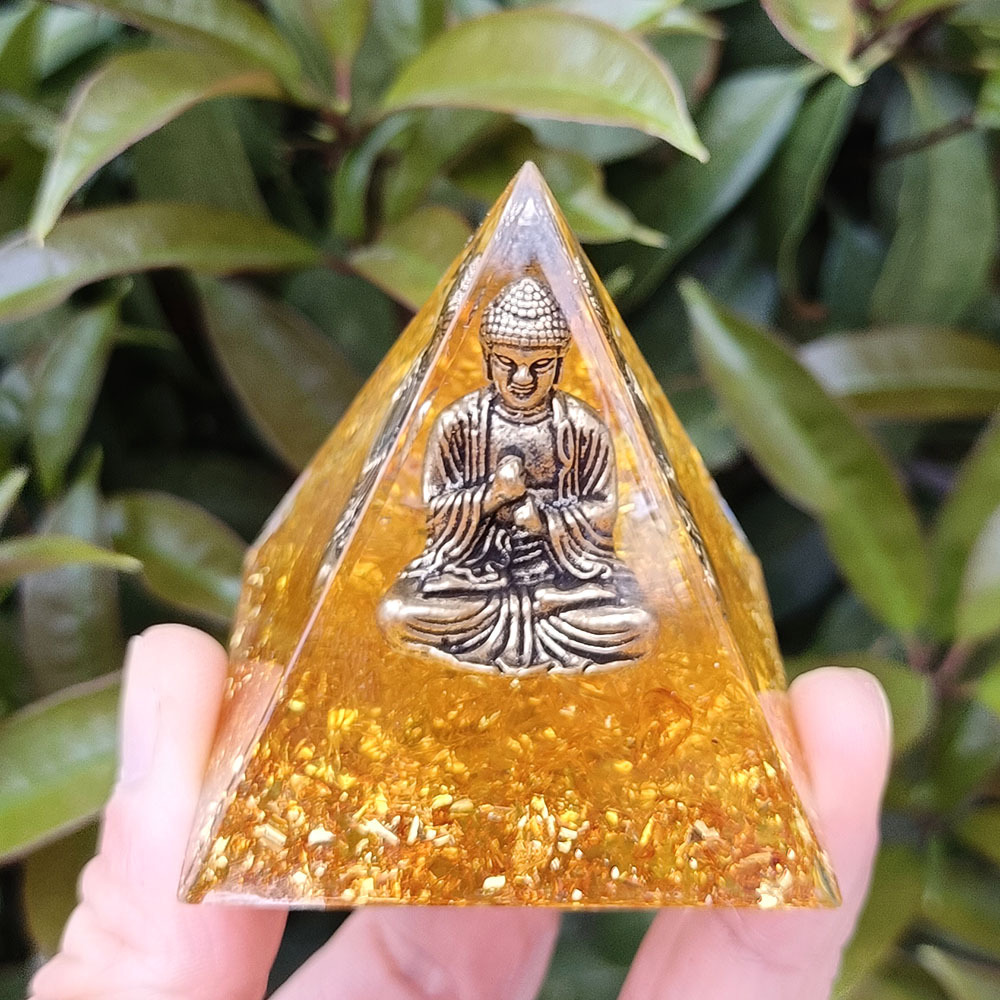 Citrine en forme de statue de Bouddha