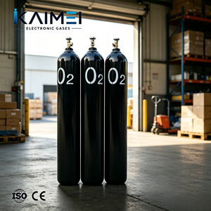 Oxygène gazeux <span class=keywords><strong>O2</strong></span> de haute pureté 99,9999 % (6N), CAS 7782-44-7, qualité électronique, source pour l'oxydation des semi-conducteurs et la fabrication de plaquettes - Product Image 2