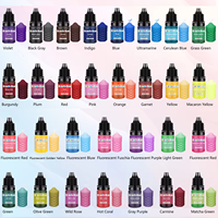 30가지 색상 각 5ml 양초 염료 사용하기 쉬운 고농축 소이 왁스 및 비누용 액상 양초 색소 (양초 제작용)