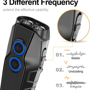 เครื่องฝึกสุนัขแบบอัลตราโซนิก ป้องกันการเห่า ชาร์จผ่าน USB พกพาสะดวก อเนกประสงค์ สำหรับการฝึกสุนัข - Product Image 2