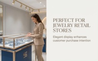 Maßgefertigte Schmuck-Vitrine mit Sicherheitsglas, LED-Beleuchtung, Metallrahmen und Wasserschutz für Schmuck-Einzelhandelsgeschäfte