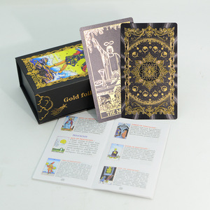 Nuevo Juego de Cartas de <span class=keywords><strong>Tarot</strong></span> Clásico de Plástico, 78 Piezas, con Lámina Dorada, Impermeable - Product Image 3