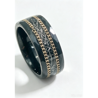 Bague de mariage de luxe pour homme en acier tungstène plaqué or 18K 24K, design personnalisé, vente en gros OEM ODM