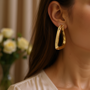 Orecchini a Cerchio in Oro E4501, Stile Classico per Uso Quotidiano, Gioielli Raffinati Unisex - Product Image 2