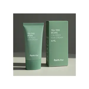 Tea tree protetor solar 50g Atacado personalizado proteção UV creme facial Corpo refrescante protetor solar hidratante