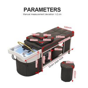 Güzellik salonu mobilyası saç yıkama baş tedavisi Spa tay hemşirelik elektrikli su sirkülasyonu şampuan yatak üniteleri berber dükkanı için - Product Image 3