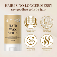 Cire coiffante en bâton de papier kraft OEM à marque privée, pour lisser les cheveux abîmés, cheveux raides et bouclés, 15g, facile à utiliser