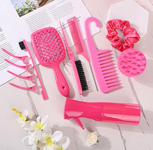 Salone di bellezza Hair Styling Set di <span class=keywords><strong>12</strong></span> pettine per la cura dei capelli del cuoio capelluto massaggiatore districante spazzola per capelli con gli Scrunchies per le donne - Product Image 5