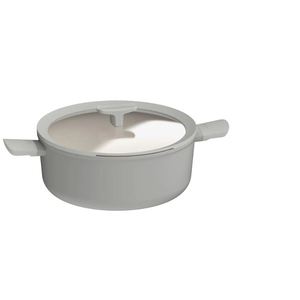 Olla Antiadherente Balance Moonmist de 28 cm con Tapa, Color Gris - Product Image 1