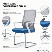 Chaise de bureau ergonomique en maille, dossier moyen, pivotante, avec accoudoirs fixes, siège inclinable vert 33587-SF016C