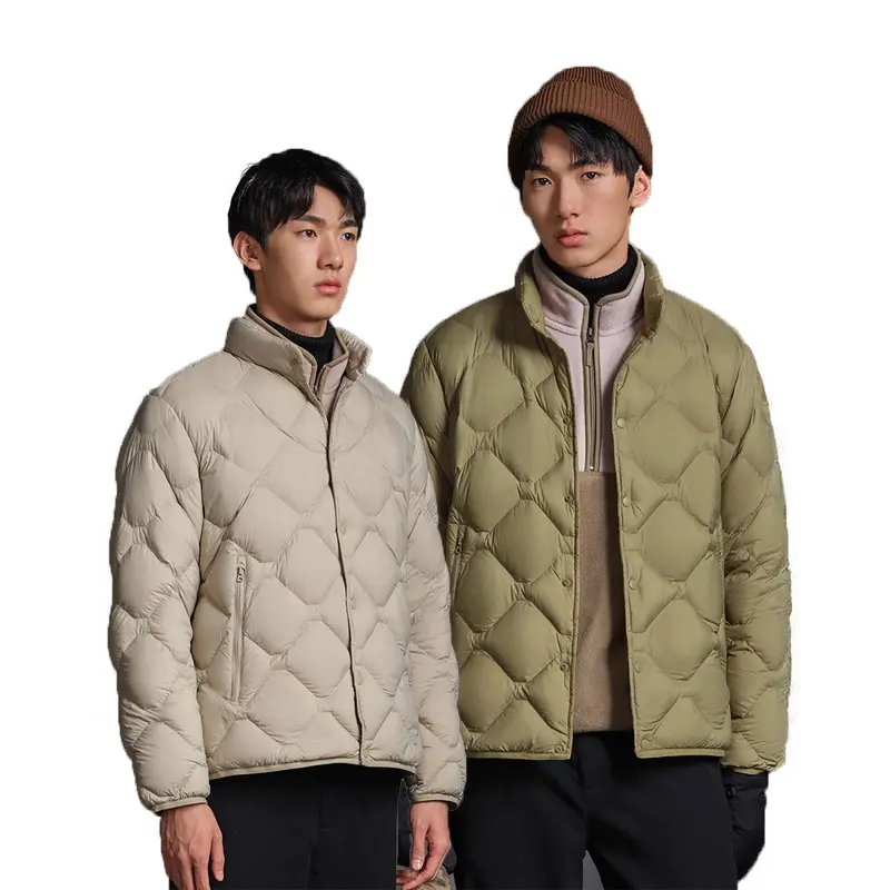 New Design Men Down Filled Clothing Winter Puffer Quilted Coats Mens Jackets Outwear Male Clothes Custom Light Weight Jacket