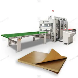 ZZCHRYSO Large Output 330pcs/hour Veneer Hot Press Machine Laminating Plywood Chipboard Press Machine for Wood Panel Laminating