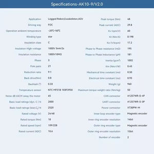 <span class=keywords><strong>Motor</strong></span> <span class=keywords><strong>DC</strong></span> Cubemars <span class=keywords><strong>24V</strong></span>/48V de Alta Torque com Controle de Força Planetário para Robôs/Quadrúpedes/Braços Robóticos/Exoesqueletos - Product Image 5