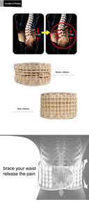 Dispositif de Traction vertébrale gonflable de haute qualité Physio décompression taille soulagement de la douleur ceinture taille masseur - Product Image 2
