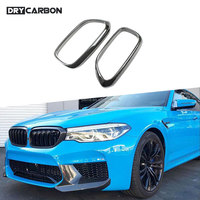 Grille de pare-chocs avant en fibre de carbone sèche, cadre de protection pour BMW Série 5 G30 F90 M5 2017-2019, fibre de verre