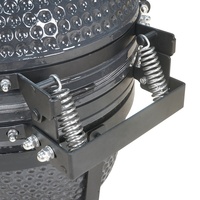 Four à tandoor miniature SEB KAMADO de 16 pouces, noir, portable, pour fumer en extérieur, barbecue extérieur, grilles à charbon de bois