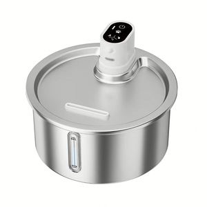 Stainless Steel Cat <b>Water</b> <b>Dispenser</b> with Constant Temperature Heating Wireless Cycle Filter Unplugged Pet Bowl & Feeder - Product Image 1
