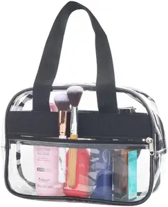 패션 내구성 경량 여성 메이크업 사용자 정의 Pvc 방수 투명 화장품 가방