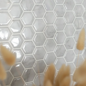 Peel ve sopa beyaz mozaik kendinden yapışkanlı 3d mozaik mutfak kalın yükseltme duvar karosu su geçirmez - Product Image 3