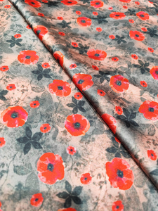 Smooth Printed 100% <b>Polyester</b> Satin <b>Fabric</b> Multicolor for Sewing DIY Crafts Wedding Dress Soft Shiny Creative Design - Product Image 4