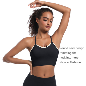 XW-7042 Vente en gros Fitness Personnalisé Spaghetti Strap Col Rond Sportswear Plus La Taille Dos Nu Yoga Gym Femmes Soutiens-Gorge De <span class=keywords><strong>Sport</strong></span> - Product Image 4