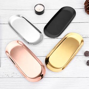 Bán Sỉ Khay Đựng Nến Hình Bầu Dục Nhiều Màu Bằng Thép Không Gỉ - Product Image 1