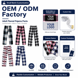 Custom Casual Fashion <strong>Mens</strong> Warm Flannel Sleep <strong>Pants</strong> Soft Plaid Pajama Bottoms Winter Spring <strong>Lounge</strong> <strong>Pants</strong> Wholesale - Product Image 3