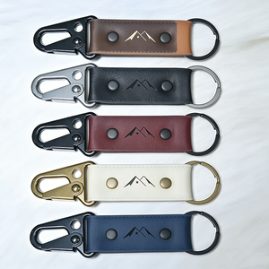 <span class=keywords><strong>Porte</strong></span>-clés tactique vintage en cuir Crazy Horse avec logo gravé au laser, portable pour les amateurs de plein air - Product Image 6