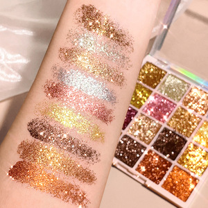 Cao sắc tố 16 màu sắc lấp lánh long lanh Eyeshadow Palette lâu dài trang điểm long lanh bóng mắt - Product Image 4
