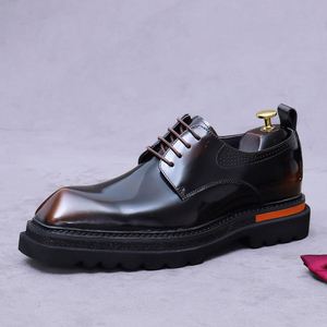 Nouvelles Chaussures Habillées en Cuir Véritable pour Hommes, Style Carré, Grande Taille 37-46, Respirantes, Légères, Antidérapantes, Décontractées et de Bureau - Product Image 6