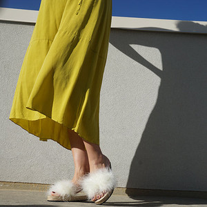 Espadrille plate pour femme - White Feather - Slipper à enfiler - Product Image 1