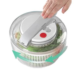 Outil de cuisine Séchoir à fruits et légumes Pompe à une main facile Passoire à légumes en plastique <span class=keywords><strong>Essoreuse</strong></span> manuelle à <span class=keywords><strong>salade</strong></span> de légumes - Product Image 1