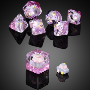 Muestra gratis 7 piezas personalizado DND dados fabricación RPG juego de dados D20 resina Animal Core dados D & D para mazmorra y dragones <span class=keywords><strong>Coche</strong></span> - Product Image 5