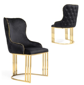 <span class=keywords><strong>Chaise</strong></span> de Restaurant en acier inoxydable doré de haute qualité, <span class=keywords><strong>chaise</strong></span> de salle à manger en velours pour hôtel, Restaurant, maison - Product Image 1