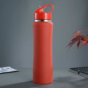 Outdoor Backpacking Vacuum Insulated <b>Bottle</b> 600ml 750ml 304 Stainless Steel Sports Water <b>Bottle</b> <b>Straw</b> Keyring Reusable Drink Pot - Product Image 3