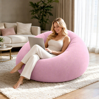Canapé gonflable en PVC floqué, pouf moderne pliable, chaise gonflable confortable pour salon, chambre, balcon, extérieur
