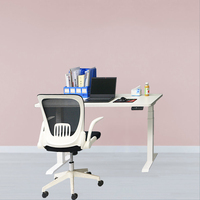 Ensemble de bureau et chaise ergonomique moderne en métal, réglable en hauteur, extensible, à fixation rapide, pour vente en gros