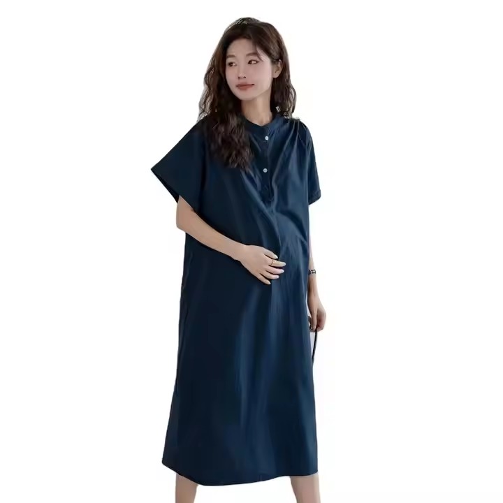 Casual Pregnant Women Clothes for Summer Casual Short Sleeve Cotton Dress  Loose Maternity Dress Korean Style Pregnancy Dresses| Alibaba.com