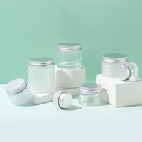 Pot à crème transparent en verre givré 50g 100g 150g – Jolies bouteilles vides pour crème cosmétique