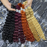 Cheveux humains vietnamiens Deep Wave pour tresses, dreadlocks et perruques, en vrac, pouvant être permanentés
