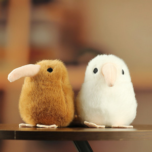 Porte-clés pendentif en peluche oiseau <span class=keywords><strong>Kiwi</strong></span> blanc et marron, jouet en peluche, figurine de dessin animé miniature, oreiller de sommeil, vente en gros - Product Image 6