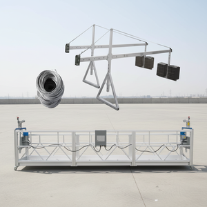 6M Galvanized Suspended <b>Working</b> <b>Platform</b> / Cradle Suspension Crane Basket Hoist ZLP630/ZLP800/ZLP1000 Metal Wire Rope Elevator Z - Product Image 1
