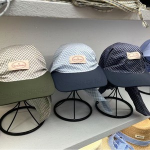 Ai Meng Studio Plaid Baseball Cap Cotton Poplin Sunscreen Breathable Women's Spring <b>Summer</b> <b>Hat</b> - Product Image 1