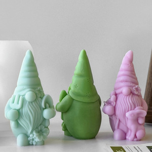 Dwarf Aromatherapy <b>Candle</b> Silicone Mould Diy Faceless Old Man Gypsum Ornament Decorations Mould - Product Image 2