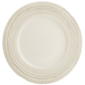 Assiettes de présentation rondes en dentelle blanches élégantes de style vintage, vaisselle en verre pour mariage et fête, en stock - Product Image 1