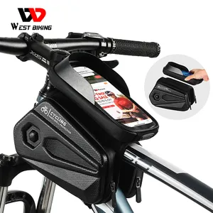Сумка на руль велосипеда WEST BIKING, большая портативная водонепроницаемая, для сенсорных экранов
