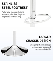 Meubles de salle à manger, tabourets de bar modernes de style nordique, fabrication sur mesure, chaise de bar en cuir avec pieds en acier, tabouret de bar pivotant